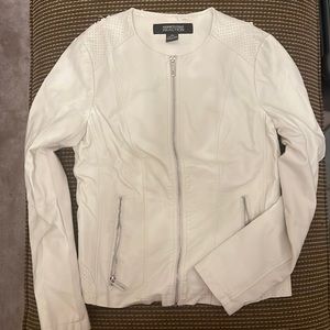 VGUC Kenneth Cole Reaction Vegan Leather Moto Jacket Womens size small